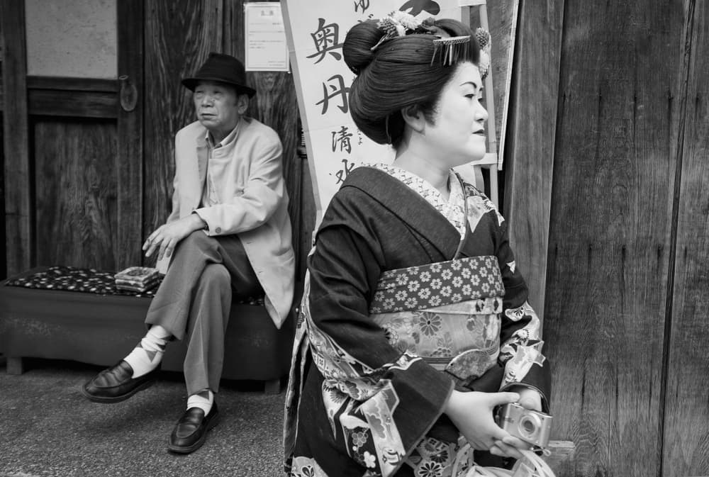 Kyoto Street Geisha by Lorenzo Grifantini — canvas wall art