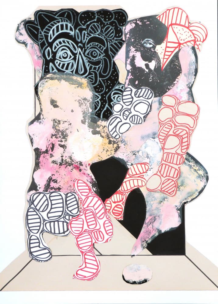 Abstract Faces and Patterns by Pascal Marlin — canvas wall art