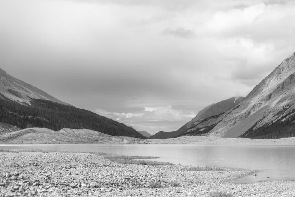 Vast Mountain Lake by Lynann Colligan — canvas wall art