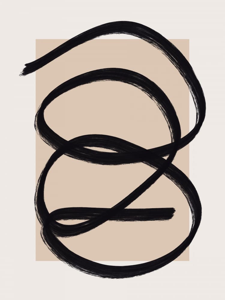 Flowing Abstract Strokes by Little Dean — canvas wall art