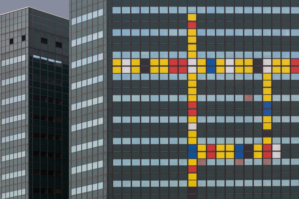 Abstract Building Grid by Theo Luycx — canvas wall art