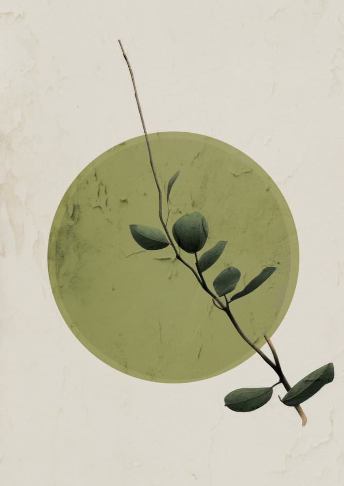 Green Serenity Circle by Treechild — canvas wall art