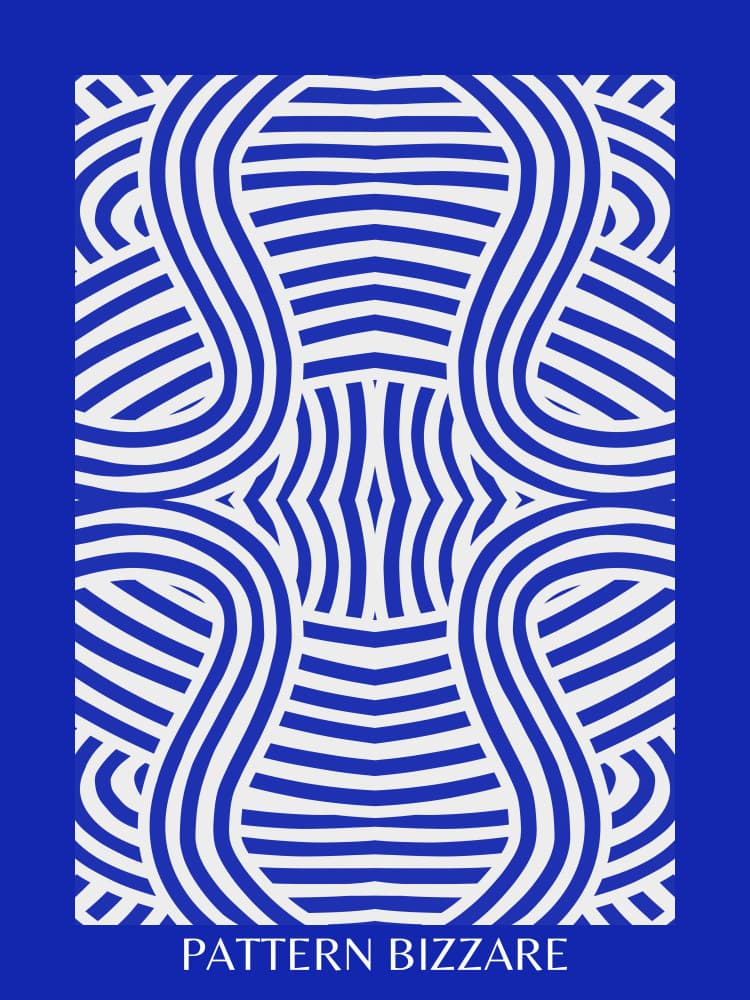 White Lines On A Vivid Blue Background by Little Dean — canvas wall art