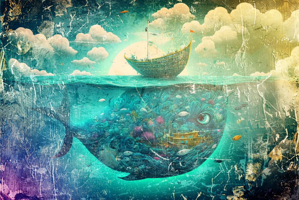Whale Boat World by Rafal Kulik — canvas wall art