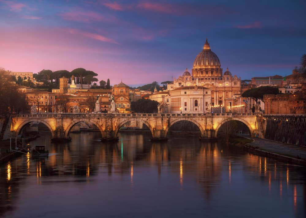 Rome Twilight Radiance by Juan Pablo de Miguel — canvas wall art