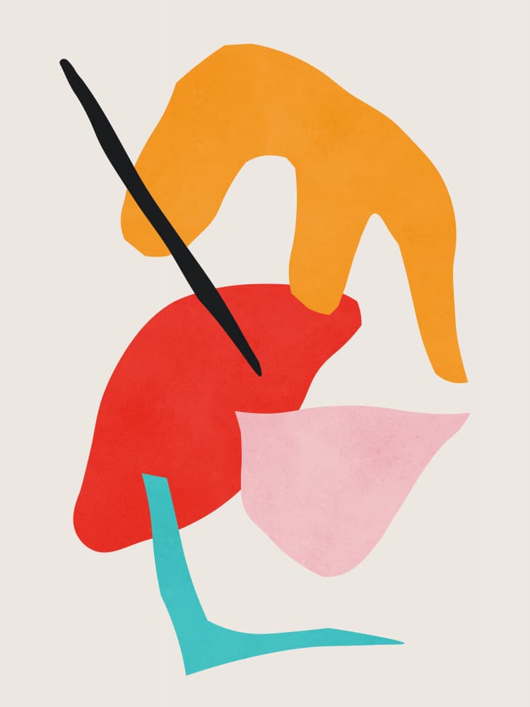 Modern Colorful Forms by Vitor Costa — canvas wall art