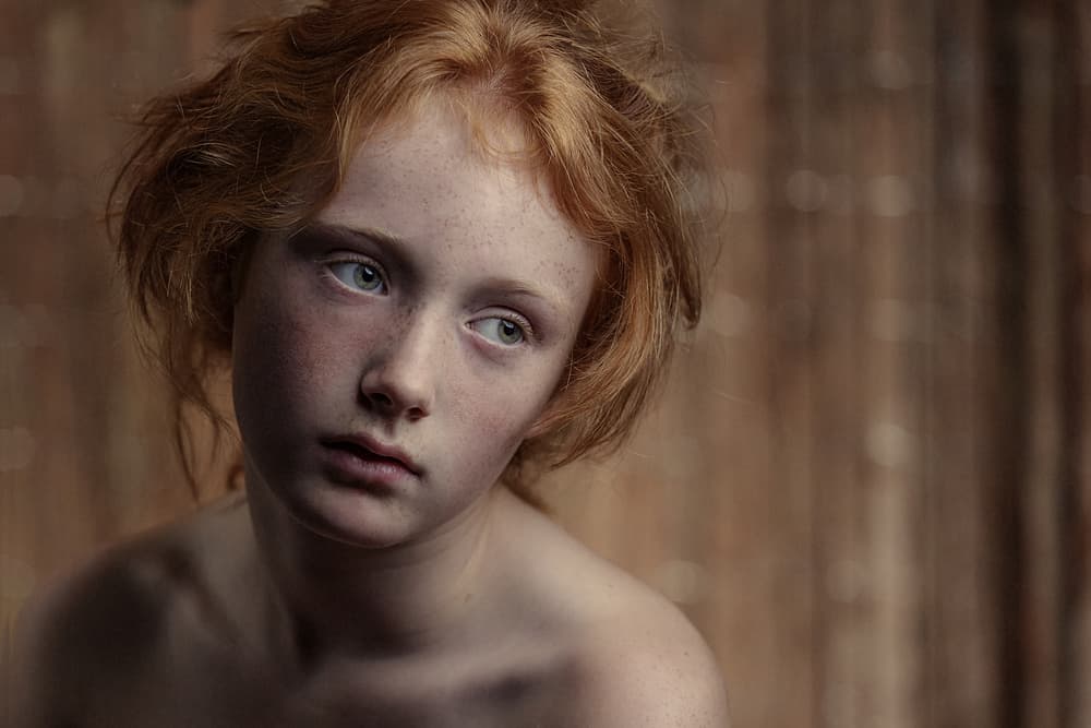 Pensive Redhead Child by Carine Belzon — canvas wall art