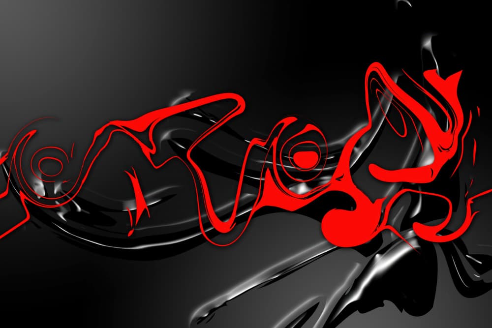 Dynamic Red Black Abstract by Rafal Kulik — canvas wall art