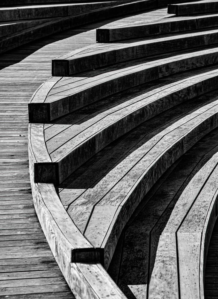 Geometric Wood Architecture by Andrew Beavis — canvas wall art