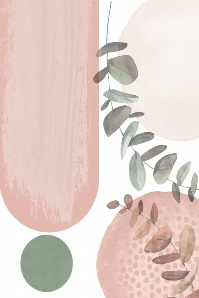 Pastel Abstract Eucalyptus by Sally Ann Moss — canvas wall art