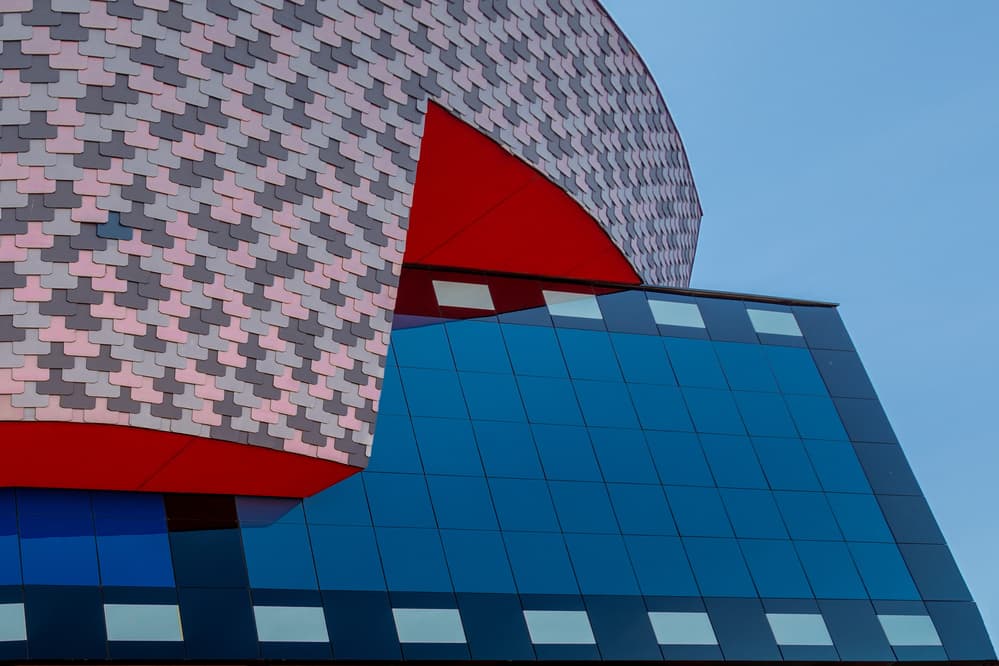 Modern Geometric Building by Theo Luycx — canvas wall art