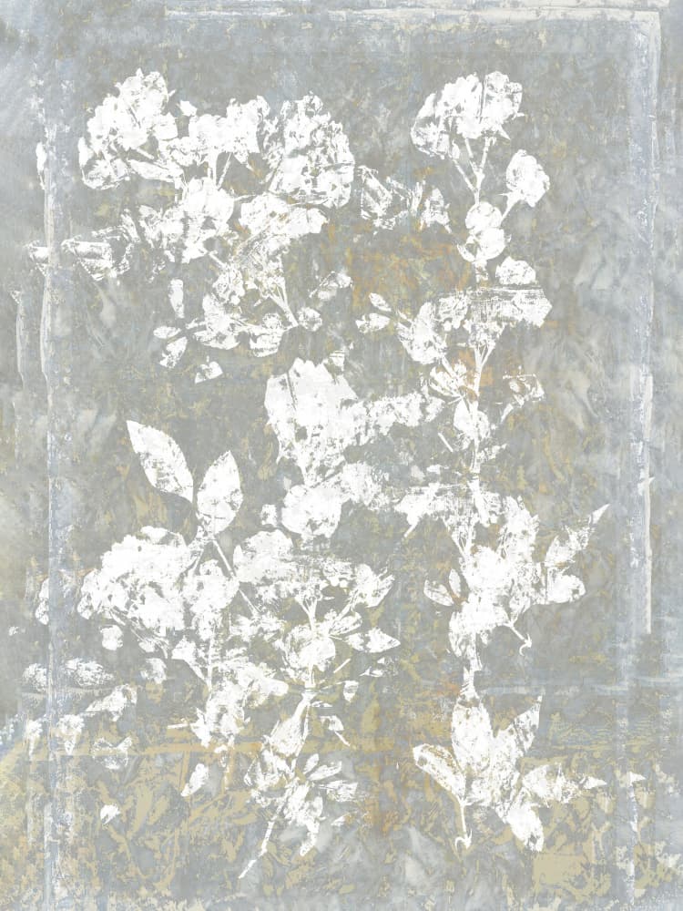 Faded Floral Silhouette by cartissi — canvas wall art