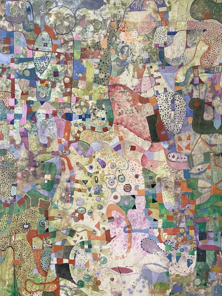 Vibrant Patterned Abstraction by Alise Loebelsohn — canvas wall art