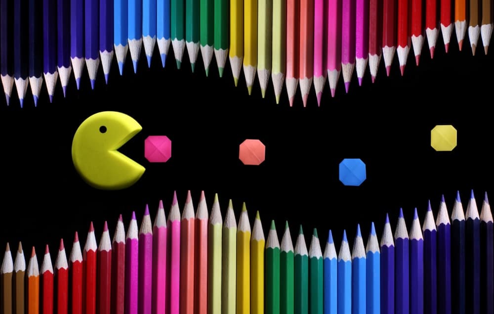 Colorful Pencil Game by Victoria  Glinka — canvas wall art