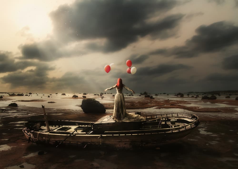 Dream Boat Journey by kazutoshikawakami — canvas wall art