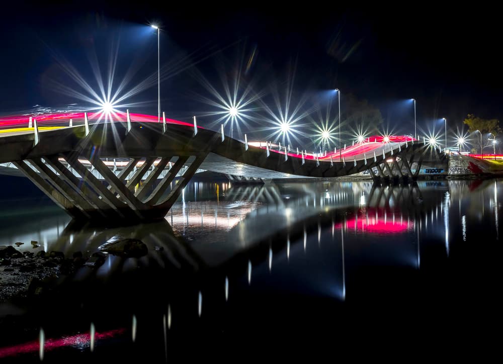 Dynamic Night Bridge by Ihosvanny González Báez — canvas wall art