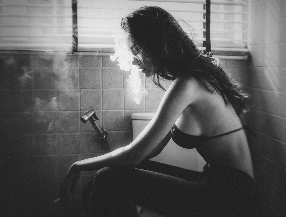 Intimate Smoke Moment by ADIREK M — canvas wall art