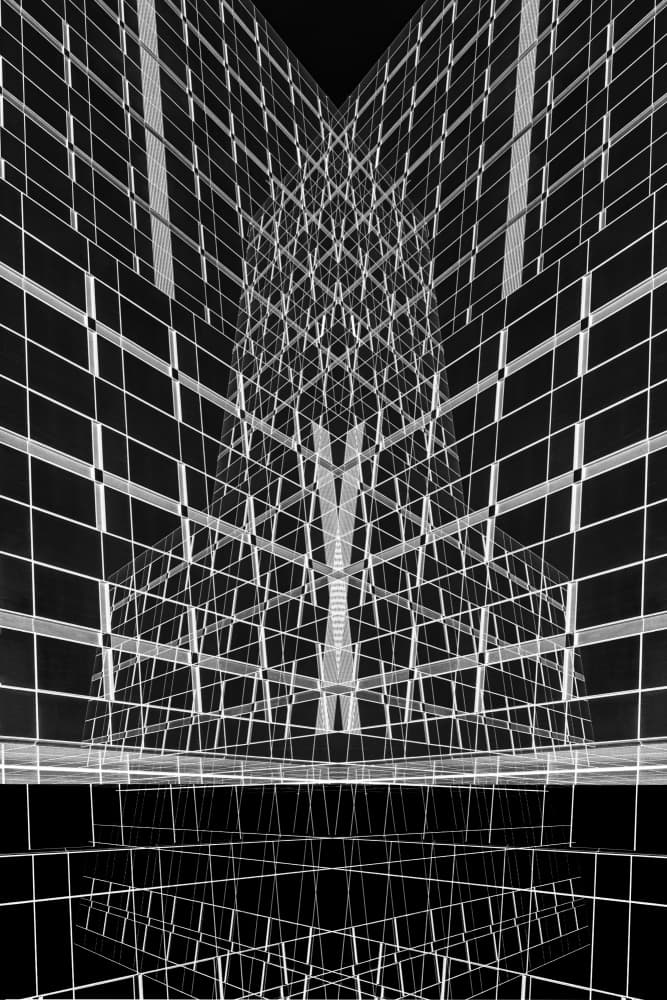 Abstract Building Symmetry by Maja Mars — canvas wall art