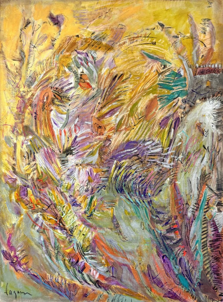 Swirling Garden Colors by Dorothy Fagan — canvas wall art