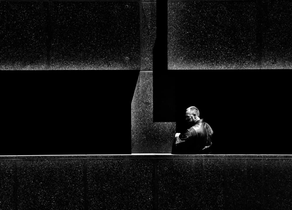 Man In Deep Shadow by Julien Oncete — canvas wall art