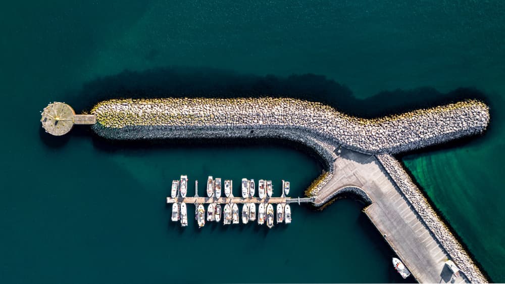 Aerial Marina View by Faris Saieda — canvas wall art