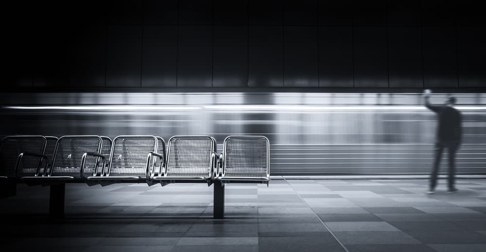 Subway Motion Blur by Jörg  Vollrath — canvas wall art