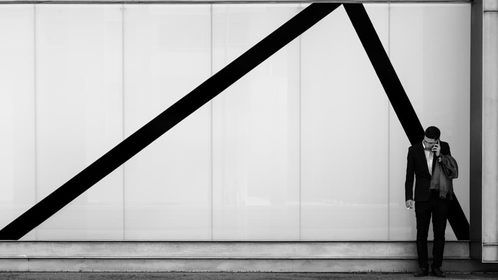 Businessman Geometric Lines by João Castro — canvas wall art