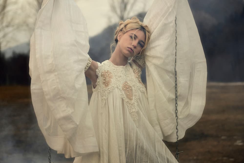 Ethereal Woman in White by Alexandra Fira — canvas wall art