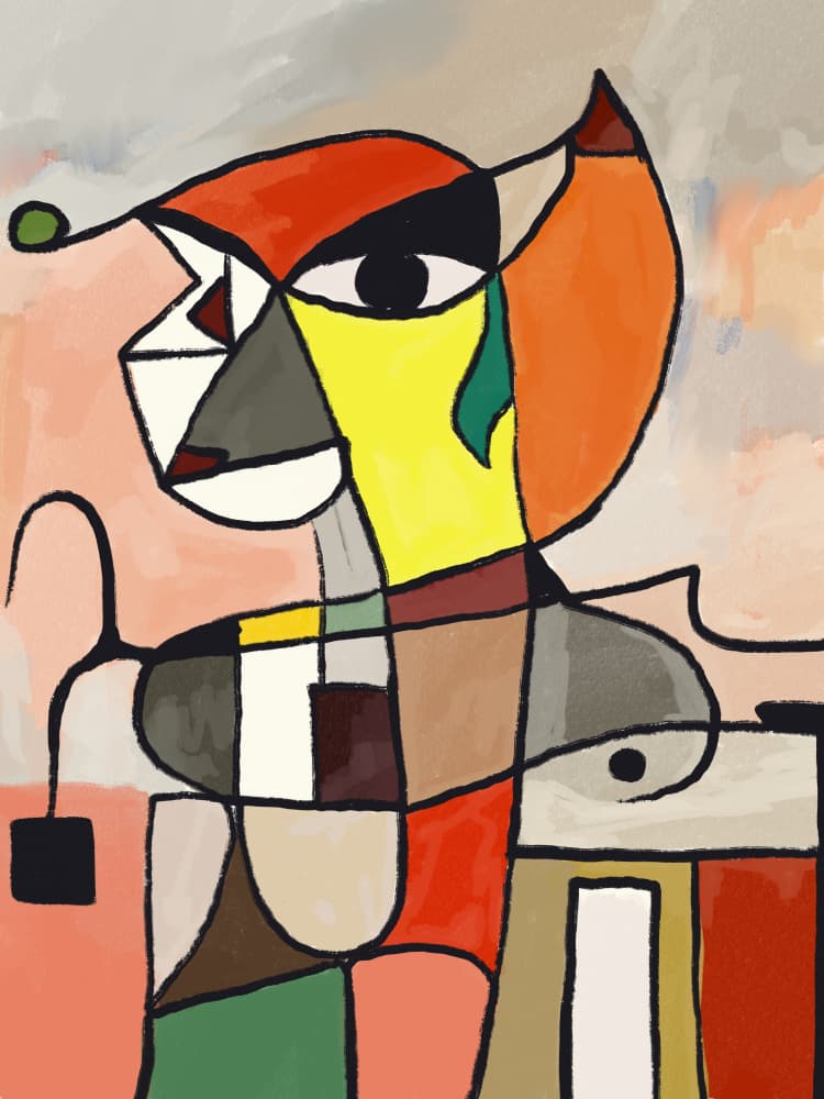 Modern Abstract Portrait by Little Dean — canvas wall art