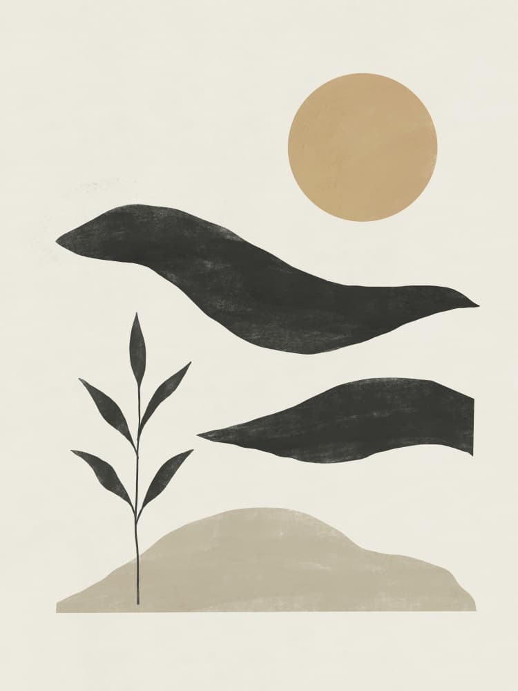 Minimalist Desert Sun by Little Dean — canvas wall art