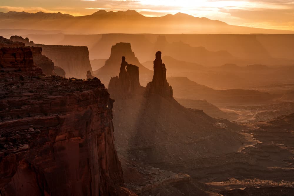 Golden Canyon Sunrise by Ariel Ling — canvas wall art