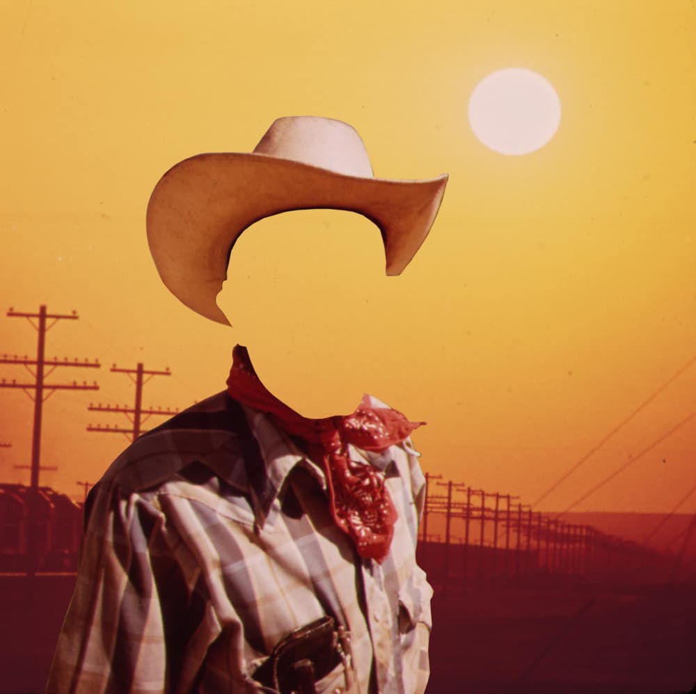 Headless Cowboy Sunset by Mikhail Siskoff — canvas wall art