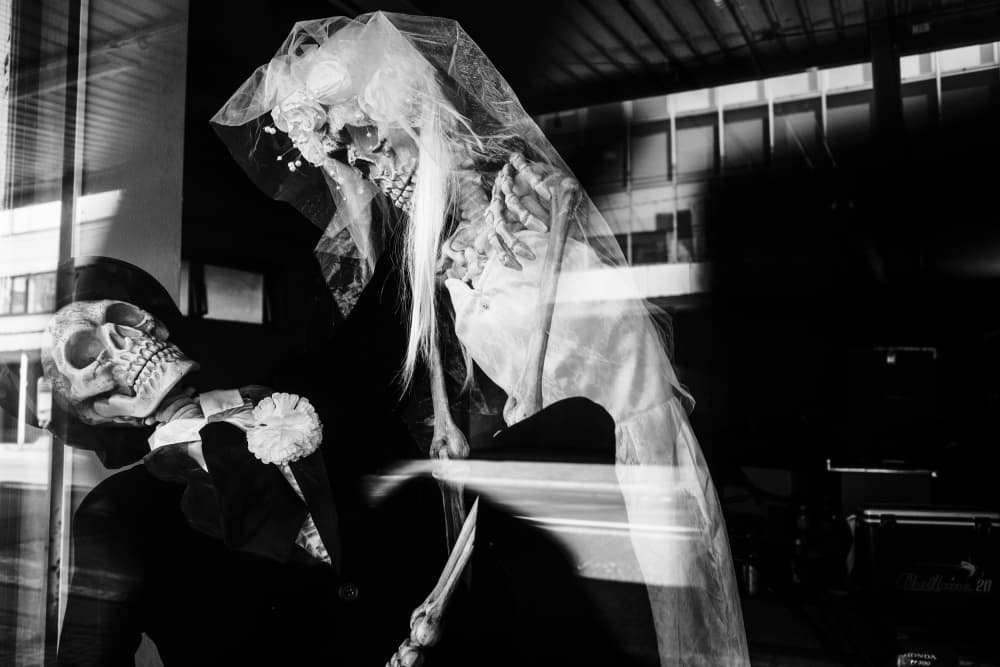 Spooky Wedding Couple by Midoriselfphoto — canvas wall art