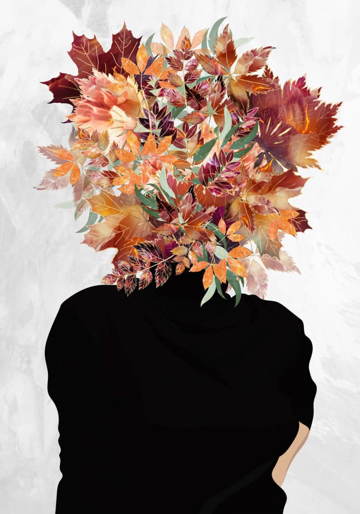 Head Full of Autumn by Sarah Manovski — canvas wall art