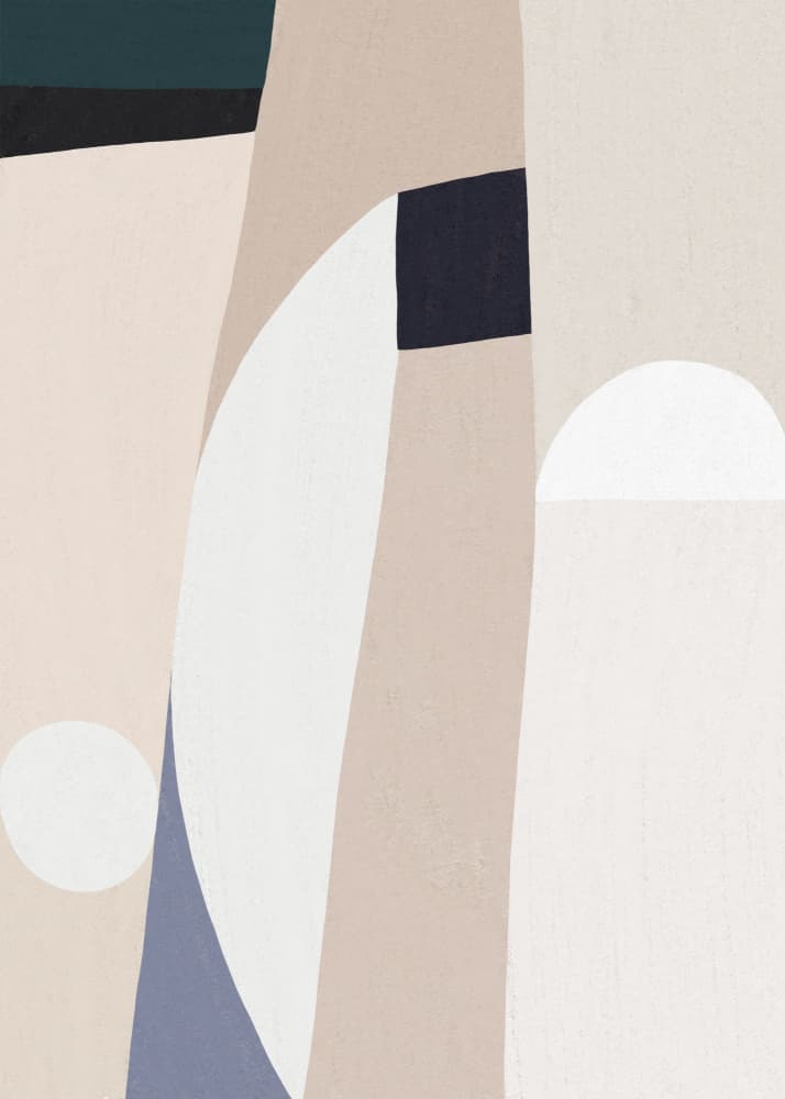 Soft Abstract Shapes by Kit Agar — canvas wall art