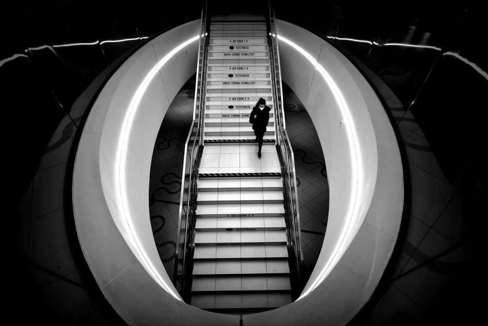 Ascending Urban Stairway by Jorge Pimenta — canvas wall art