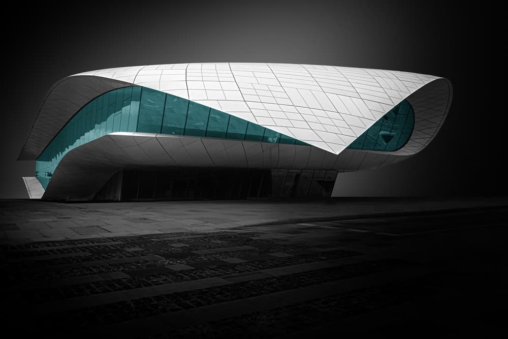 Curved Modern Architecture by Rolf Endermann — canvas wall art