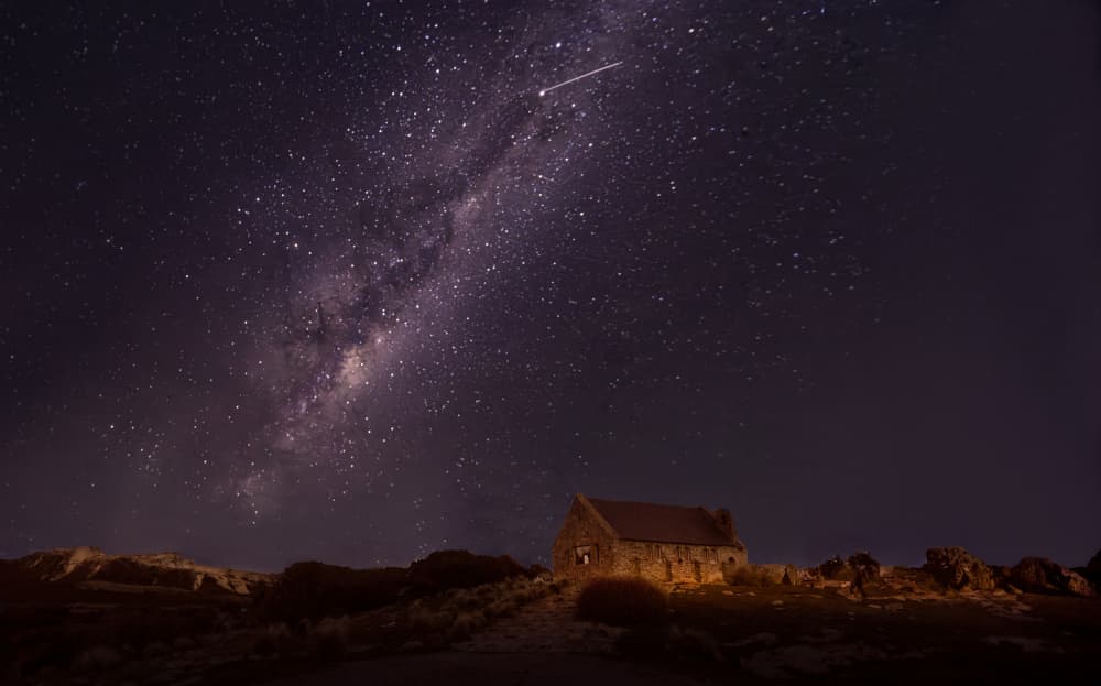 Milky Way Church Night by Dennis Zhang — canvas wall art