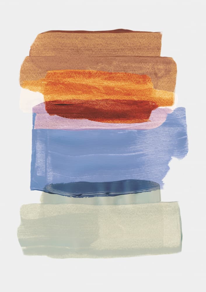 Abstract Brush Strokes 49 A1 by Mareike Böhmer — canvas wall art