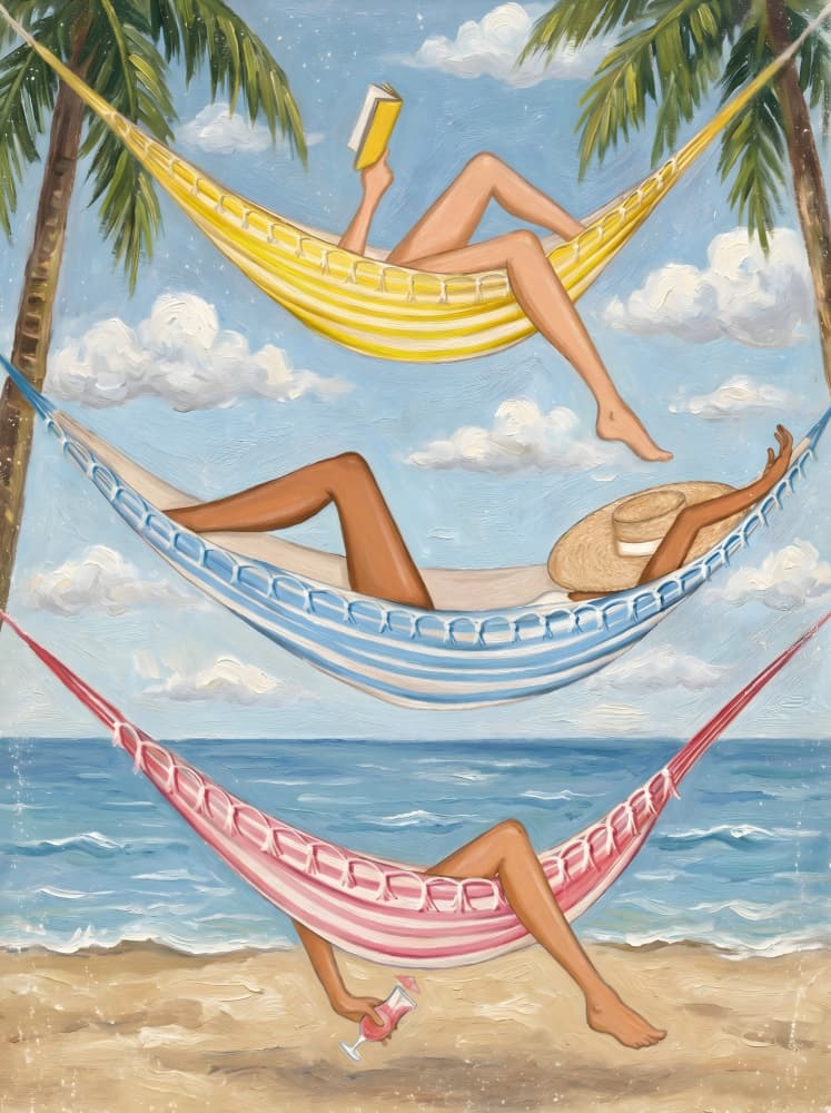 Tropical Hammock Getaway by HUGO — canvas wall art