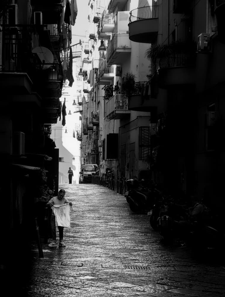 European Alley Laundry Day by Andreas Timar — canvas wall art