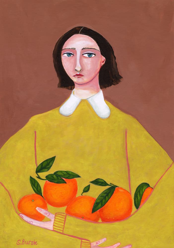 Yellow Lady Oranges by Sharyn Bursic — canvas wall art