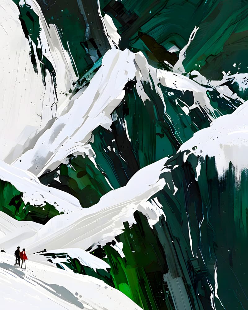 Emerald Mountain Ascent by Kintsugi99 — canvas wall art