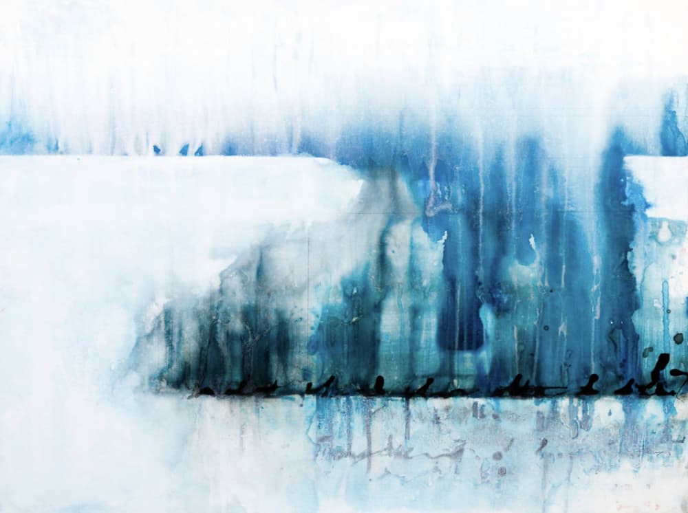 Flowing Arctic Blue by Deb Chaney — canvas wall art