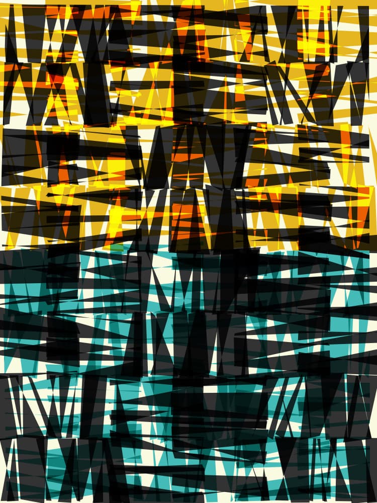 Vibrant Fragmented Geometry by Petr Strnad — canvas wall art