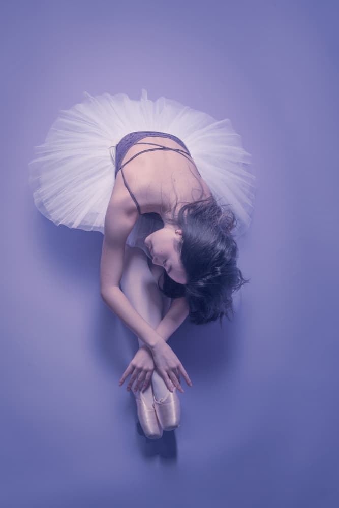 Graceful Ballerina Pose by Deming W — canvas wall art