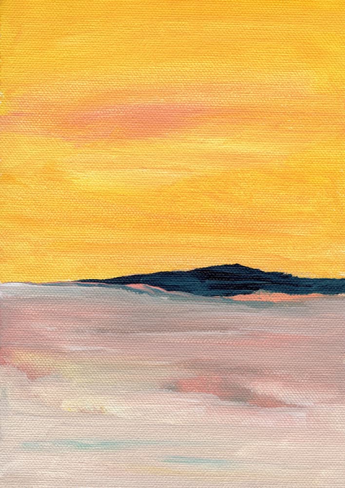 Abstract Golden Horizon by Nikita Jariwala — canvas wall art