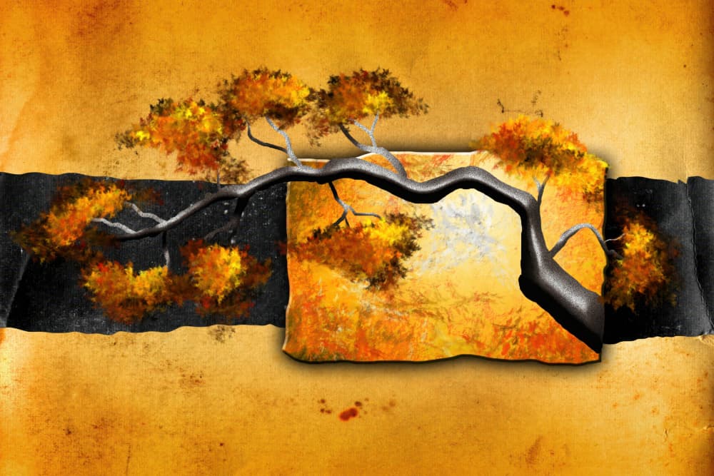 Autumn Zen Tree by Rafal Kulik — canvas wall art