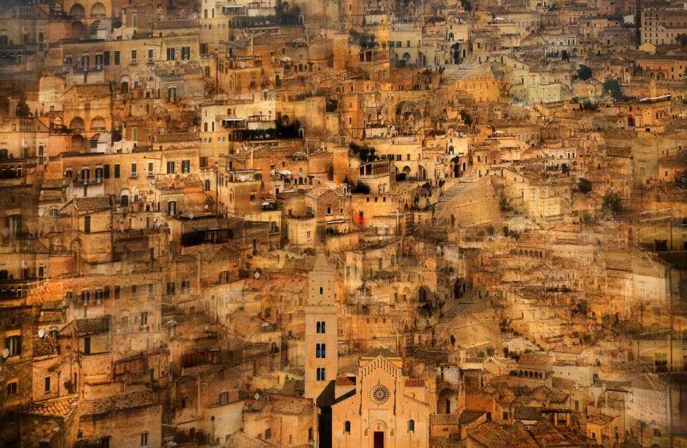 Ancient Hillside City by Hans-Wolfgang Hawerkamp — canvas wall art