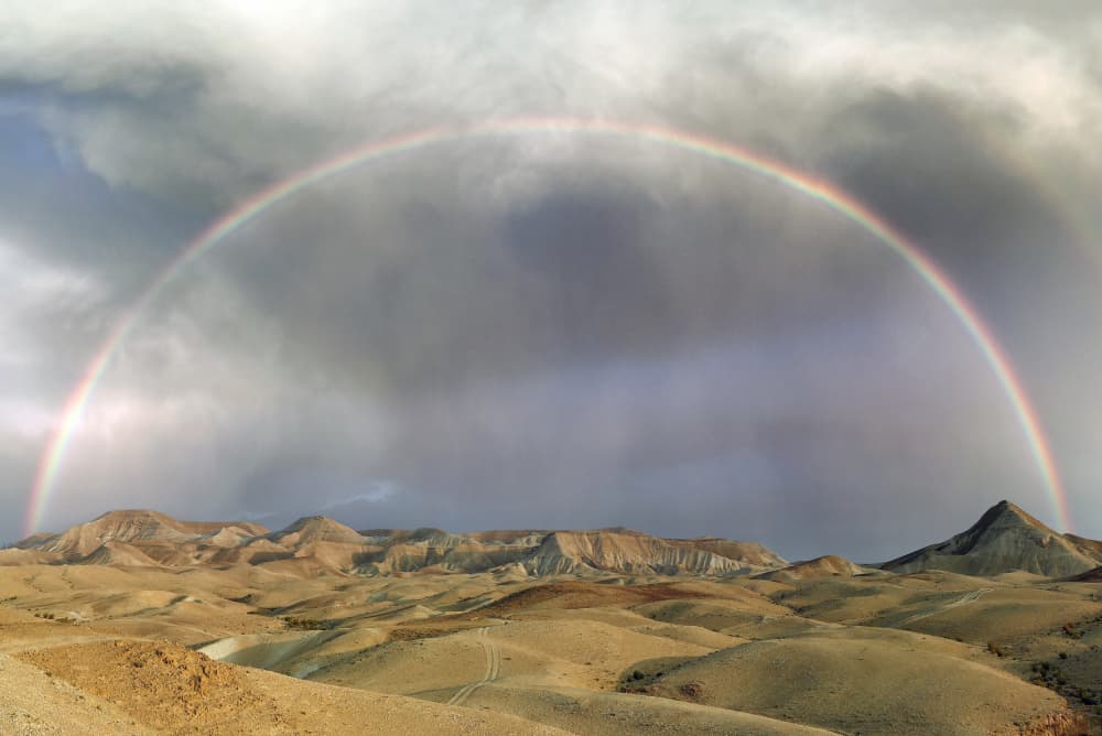 Vast Desert Rainbow by אייל בר אור • Eyal Bar Or — canvas wall art